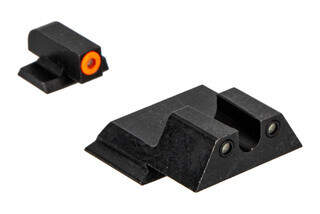 Night Fision Perfect Dot night sight set with U-notch, orange front and black rear ring for the Smith & Wesson M&P.